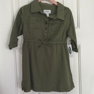 NWT Old Navy Army Green Dress, Size 2T